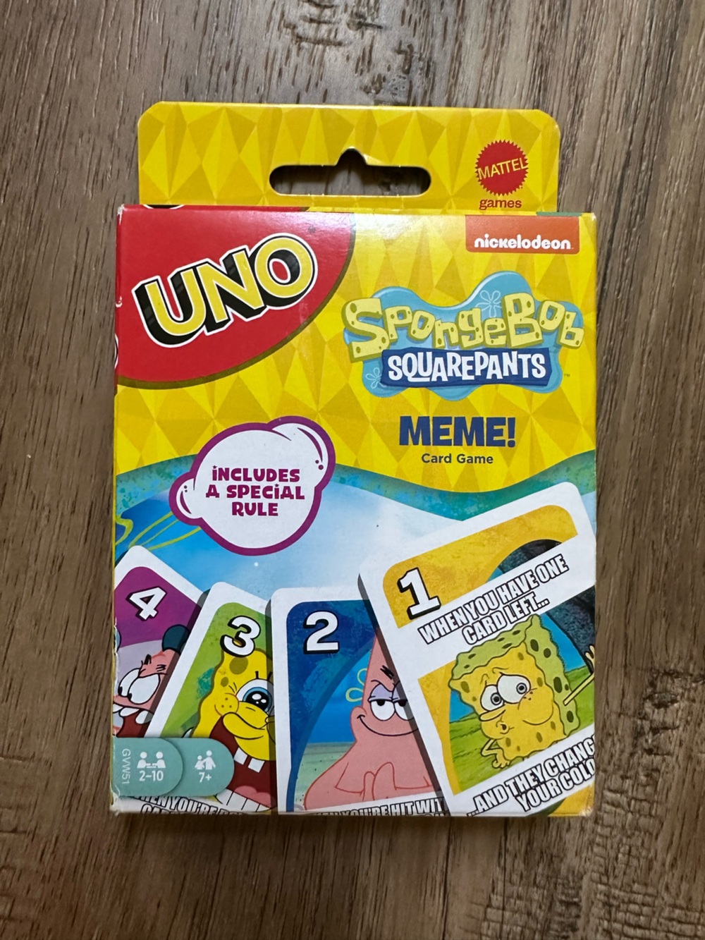 NEW! SpongeBob Memes Uno Cards, Mattel, Kids, Collectible, Family, Game, Fun, OS
